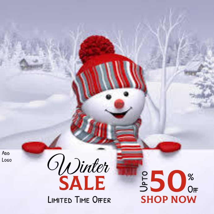winter sale instagram ad, winter sale ad 2023 template