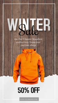 Winter sale instagram story template
