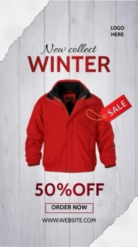 Winter sale instagram story template