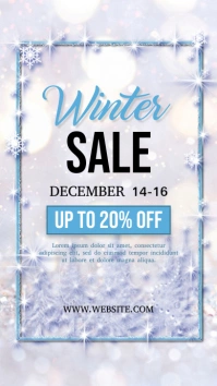 Winter sale instagram story template