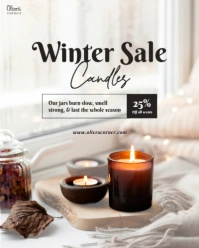 Winter Sale Portrait Image Instagram Modern template