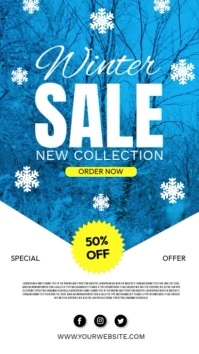 Winter sale poster Reel de Instagram template