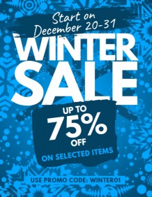 customizable design templates for winter sale flyer postermywall winter sale flyer