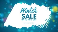 Winter sale video ad for facebook template