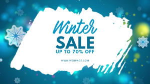 Winter sale video ad for facebook template