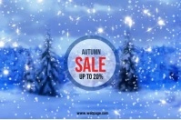 Winter sale video ad for instragrum Banner 4' × 6' template