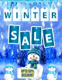 winter sale video ads  flyer Iflaya (Incwadi ye-US) template