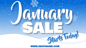Bleu January Sale Digital Display Template
