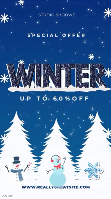 Winter season Vídeo do TikTok template