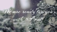 Winter shopping Vidéo de couverture Facebook (16:9) template