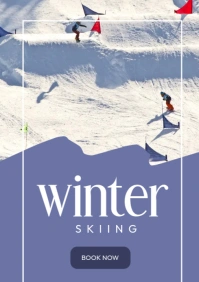 Winter Skiing A1 template