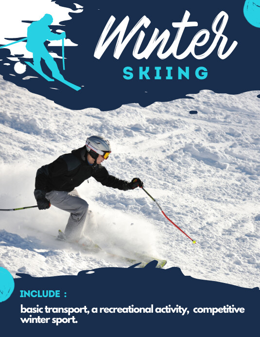 Winter Skiing Templates PosterMyWall Winter Skiing Templates PosterMyWall