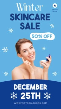 Winter Skincare Sale Instagram Story template