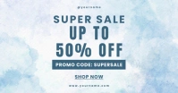 Winter Snow Super Sale Discounts Facebook Ad template