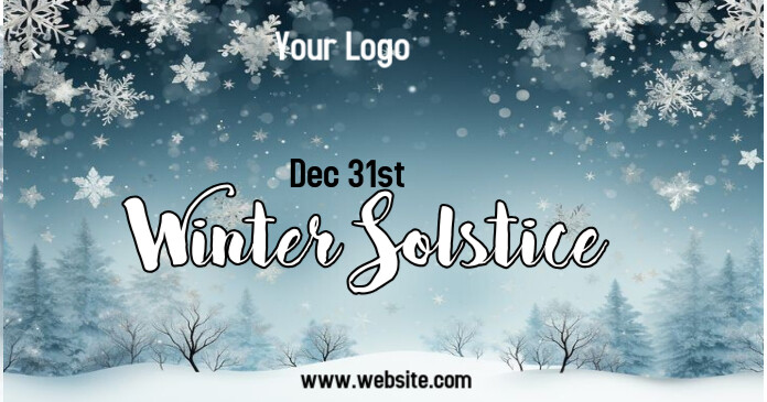 Winter Solstice Facebook Gedeelde Prent template