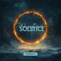Winter Solstice  Instagram Post template