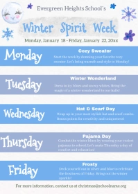 winter spirit week template, A6