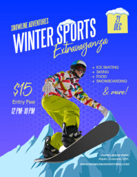 Winter Sports Flyer Folder (US Letter) template