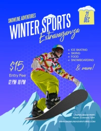 Winter Sports Flyer Pamflet (Letter AS) template