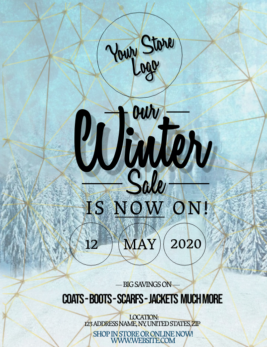 Winter Store Sale Flyer Template | PosterMyWall