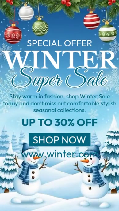Winter Super Sale Instagram Reel template