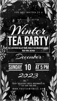 Winter Tea Party Instagram Story template