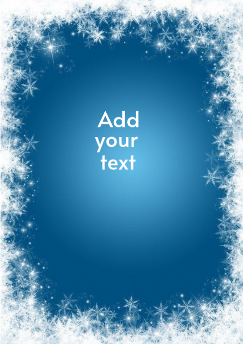 Winter template background A3