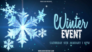 Blue Winter Event Digital Display Template