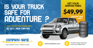 winter tires advertisement Anúncio do Facebook template