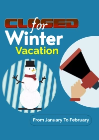 Winter vacation A1 template