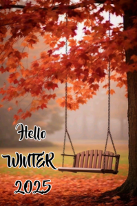 Winter vibes 2025 Plakat template