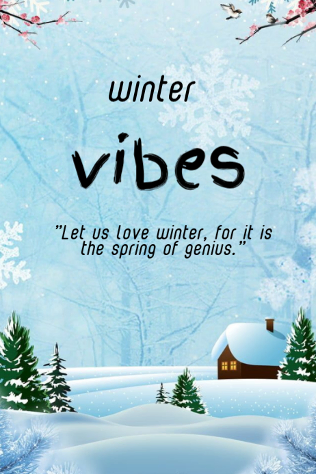 Winter vibes 2025 Póster template