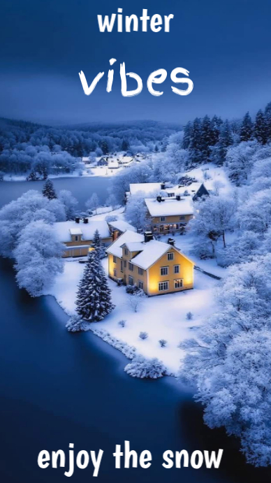 Winter vibes 2025 Instagram 快拍 template