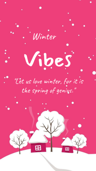 Winter vibes 2025 Instagram-verhaal template