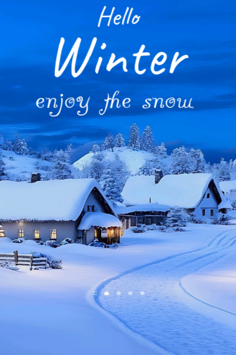 Winter vibes Poster template