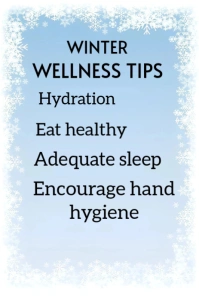 Winter wellness tips Pinterest Graphic template