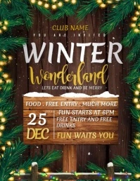 winter wonderland,christmas Flyer (format US Letter) template