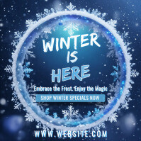 Winter Wonderland Cold season sale Ad Promo Publicação no Instagram template