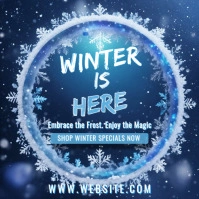 Winter Wonderland Cold season sale Ad Promo template