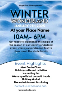 Winter Wonderland Illustration Pinterest template