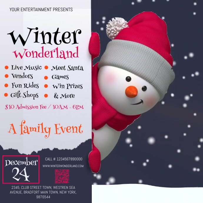 Winter wonderland Template PosterMyWall