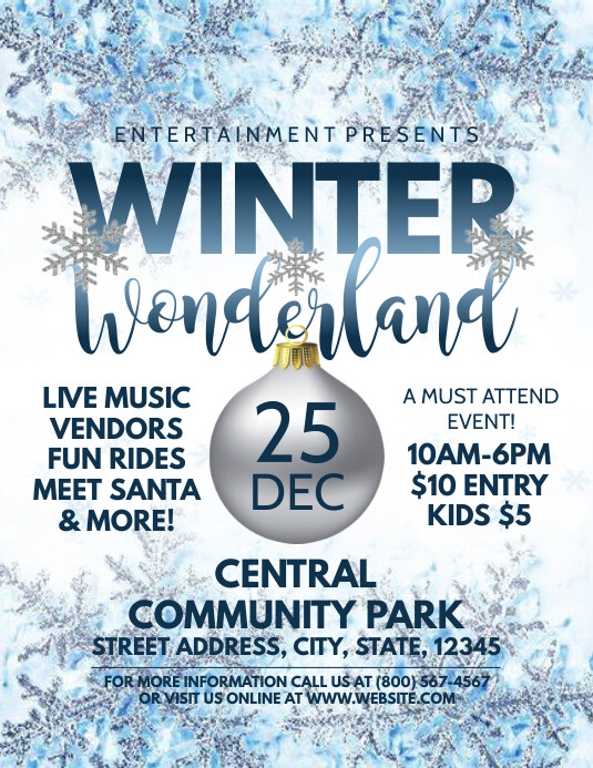 WINTER WONDERLAND Template PosterMyWall