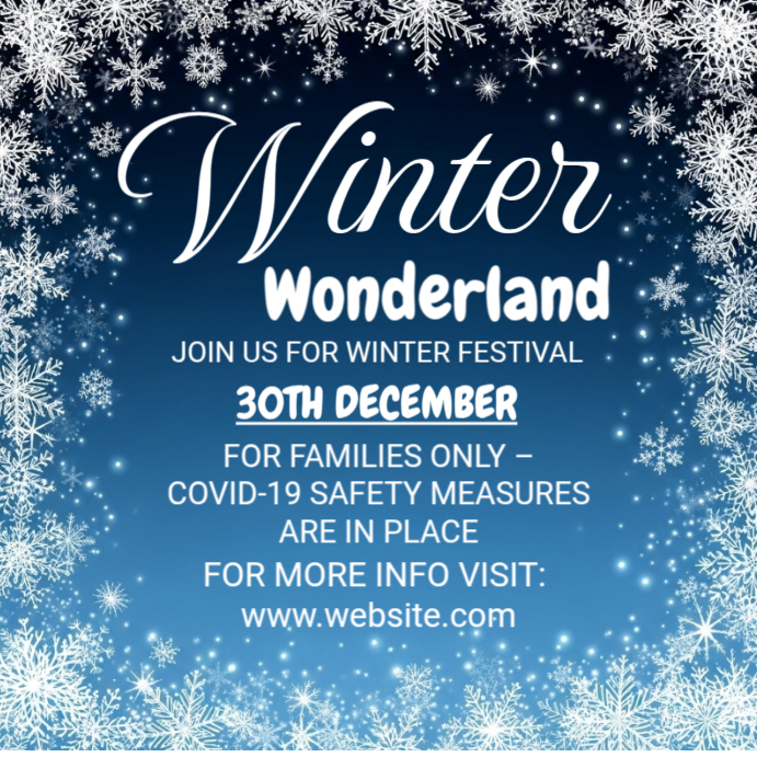 winter wonderland Template PosterMyWall