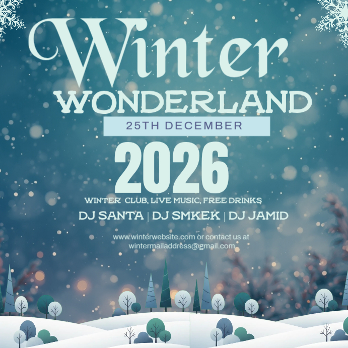 Winter wonderland design template | PosterMyWall