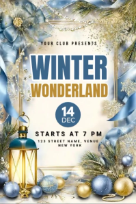 Winter Wonderland Event Poster template