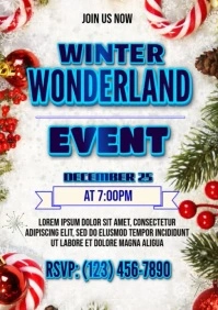 Winter Wonderland Event A4 template
