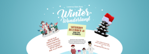 Blå Winter Wonderland Event Facebook-coverfoto Template