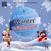 Winter Wonderland Flyer , Christmas Instagram-Beitrag template