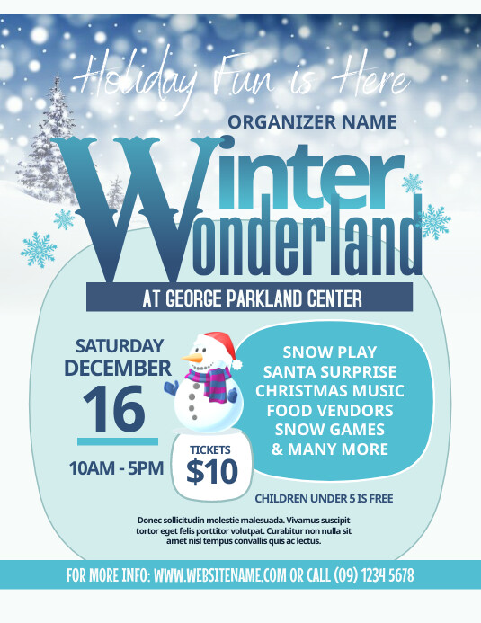 Winter Wonderland Flyer Vorlage Postermywall
