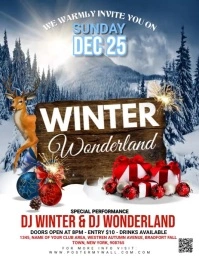Winter Wonderland Flyer template